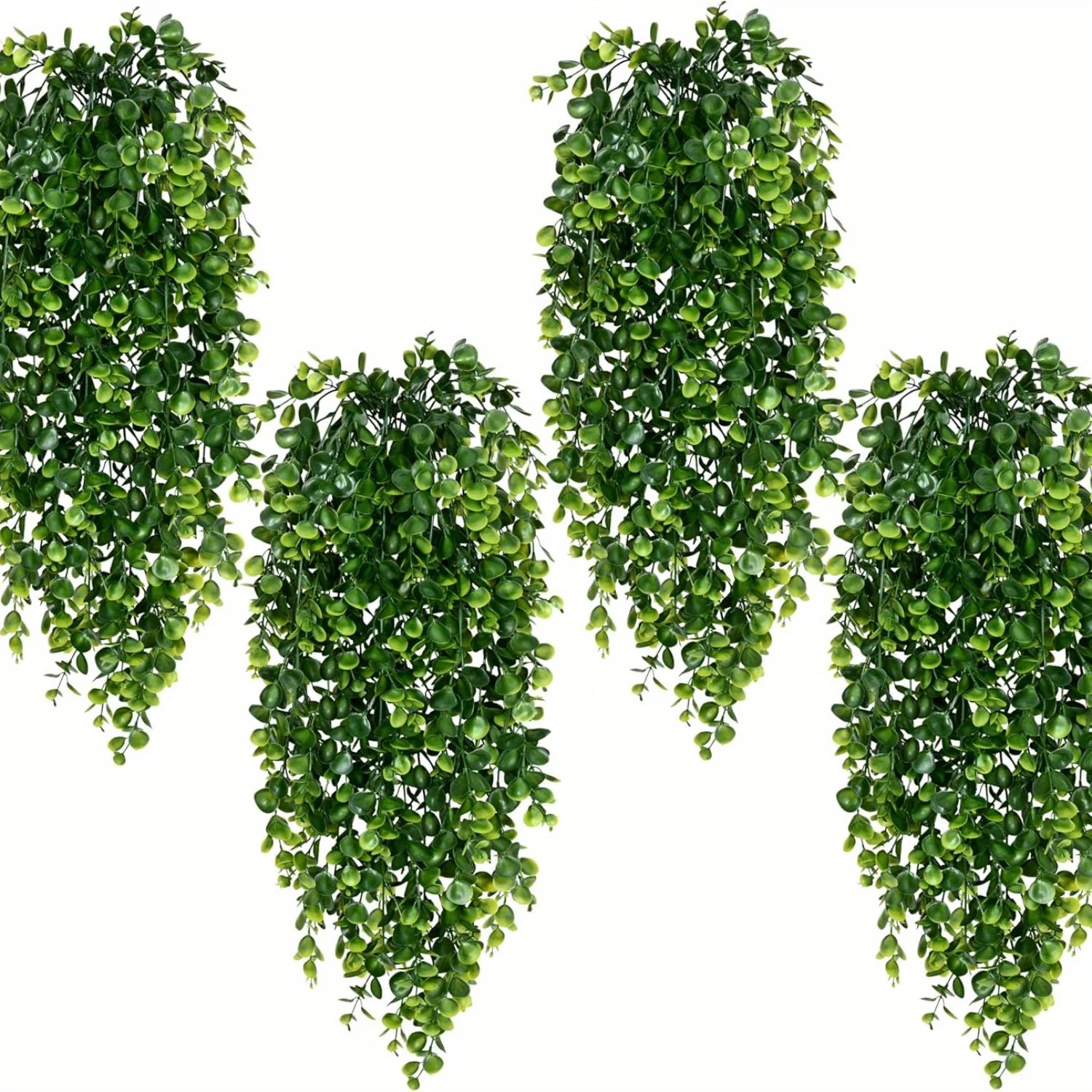 Artificial Hanging Plants Fake Wall Hanging Eucalyptus Plants UV Resistant Plastic Decor for Party Wall Porch Wedding Decoration