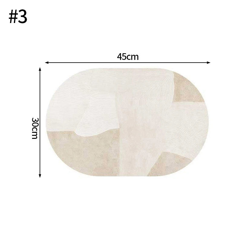 Oval Kitchen Placemats Faux Leather Table Coffee Mats Oil-Proof Waterproof Kitchen Place Mats Dining Home Kitchen Table Decor