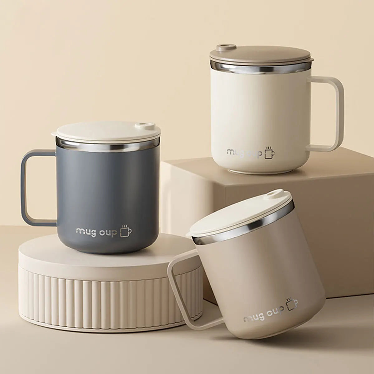 400ML Insulated Coffee Mug with Lid – Double Wall Stainless Steel Drinkware