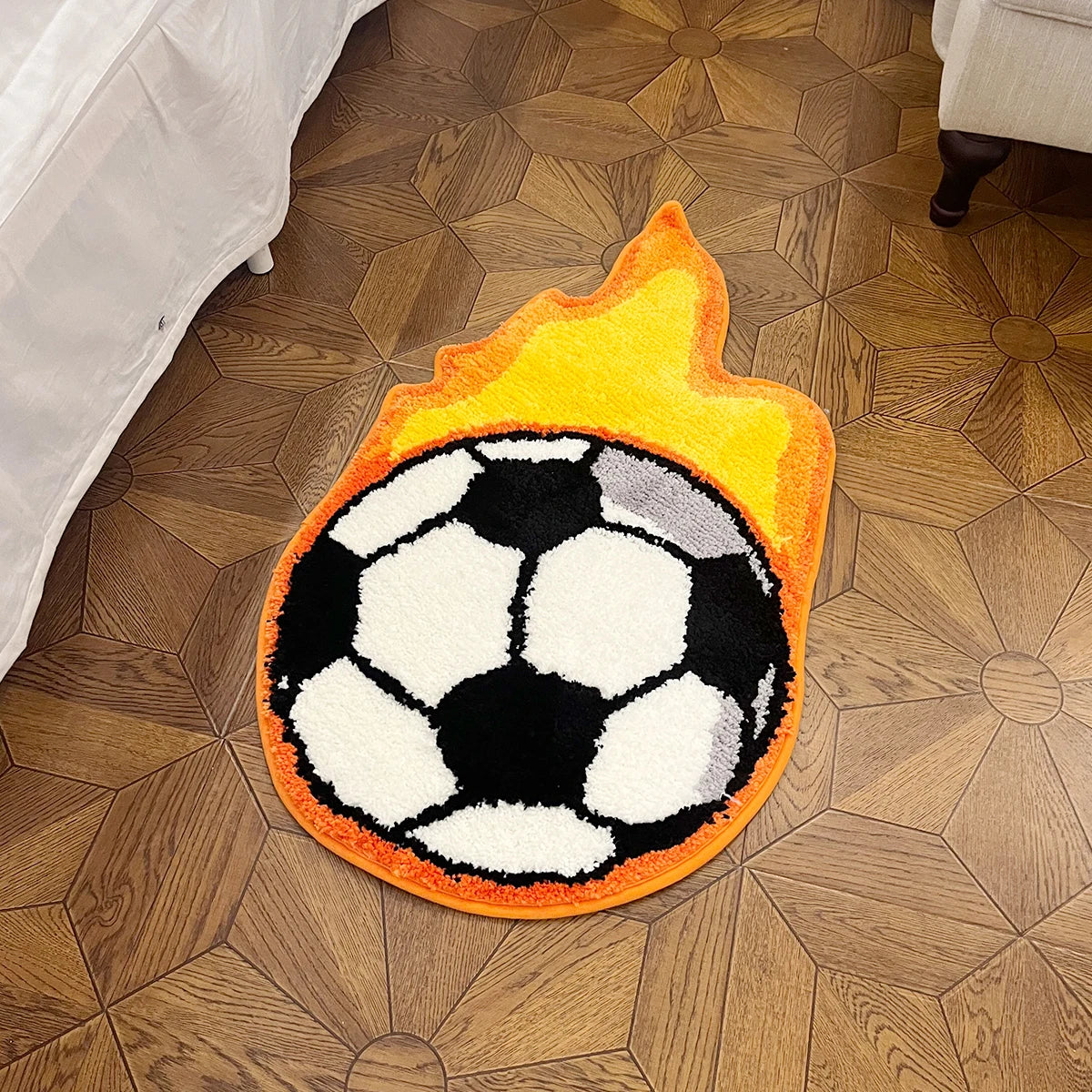 Cool Football Tufted Rugs Bedroom Rug Soft Fluffy Bedside Carpet Floor Pad Mat Doormat Home Room Decor
