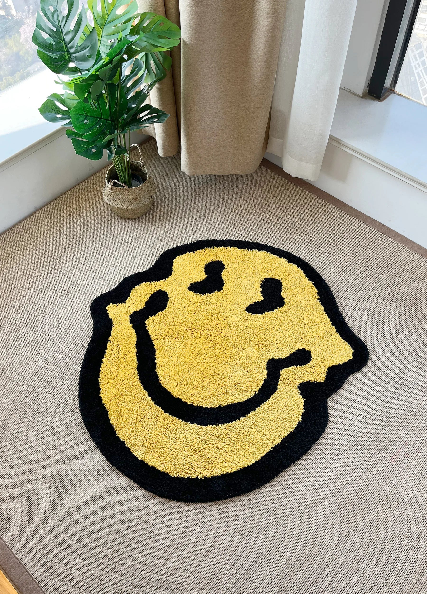 LAKEA Twisted Smiling Plush Carpet Rug Purely Handmade Soft Suitable for Room Decor Fluffy Carpets Bedroom Bathroom