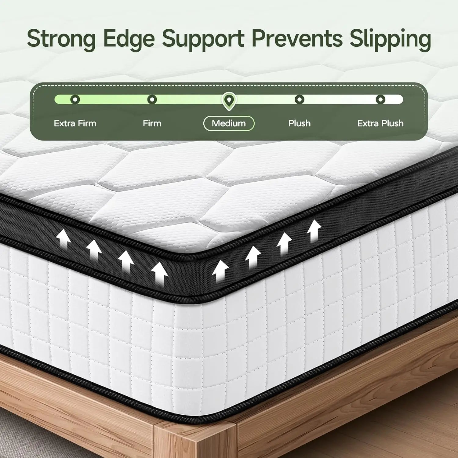Queen Mattress 12 Inch Ultra Comfort Hybrid Foam Mattresses Queen Size with Independent Pocket Springs Mattress in a Box Pressur