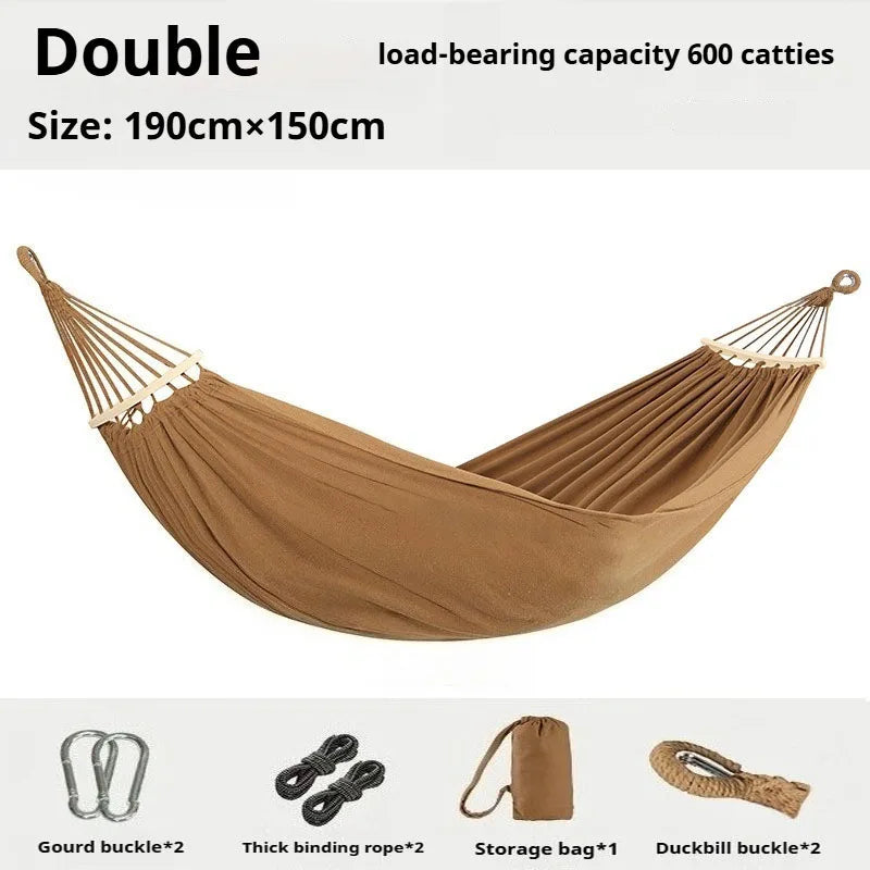 Hammock outdoor swing, anti - rollover for outdoor picnic, beach camping. Suitable for indoor use at home, for single or double