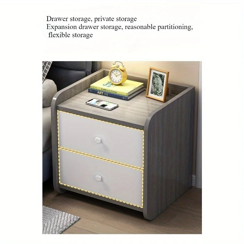 Bedside table Modern simple minimalist style Small storage locker Bedside table Bedroom bedside gap Small cabinet