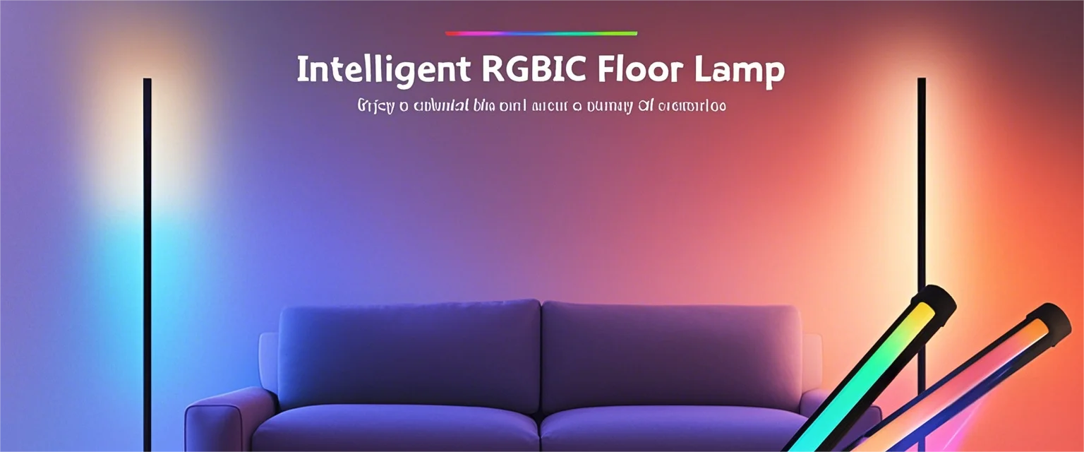Smart LED Floor Lamp RGB Remote & APP Control Music Sync Corner Lighting Timer Mood Standing Lamp for Living Room Gaming