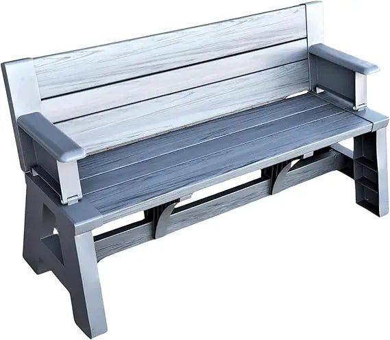 Gen 1 2-in-1 Outdoor Convertible Bench to Picnic Table | Space-Saving, Weather-Resistant Patio Furniture for Yard, Deck, Garden