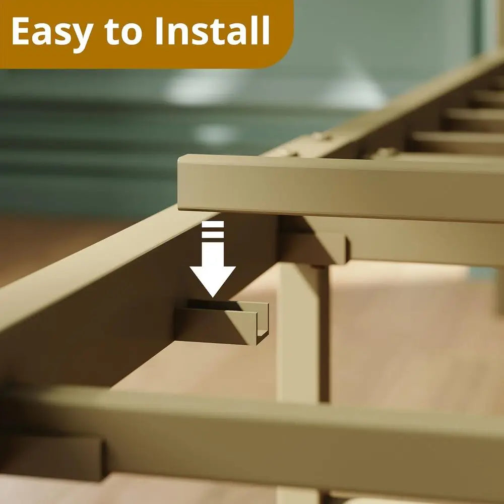 Bed Frame with Storage Headboard & Charging Station – Twin / Queen