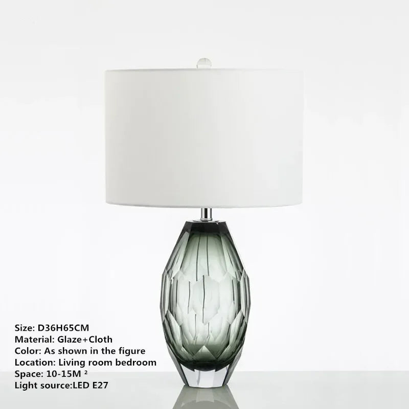 Nordic Modern Glaze Table Lamp Fashionable Art  Iiving Room Bedroom  Hotel LED Personality Originality Desk Light