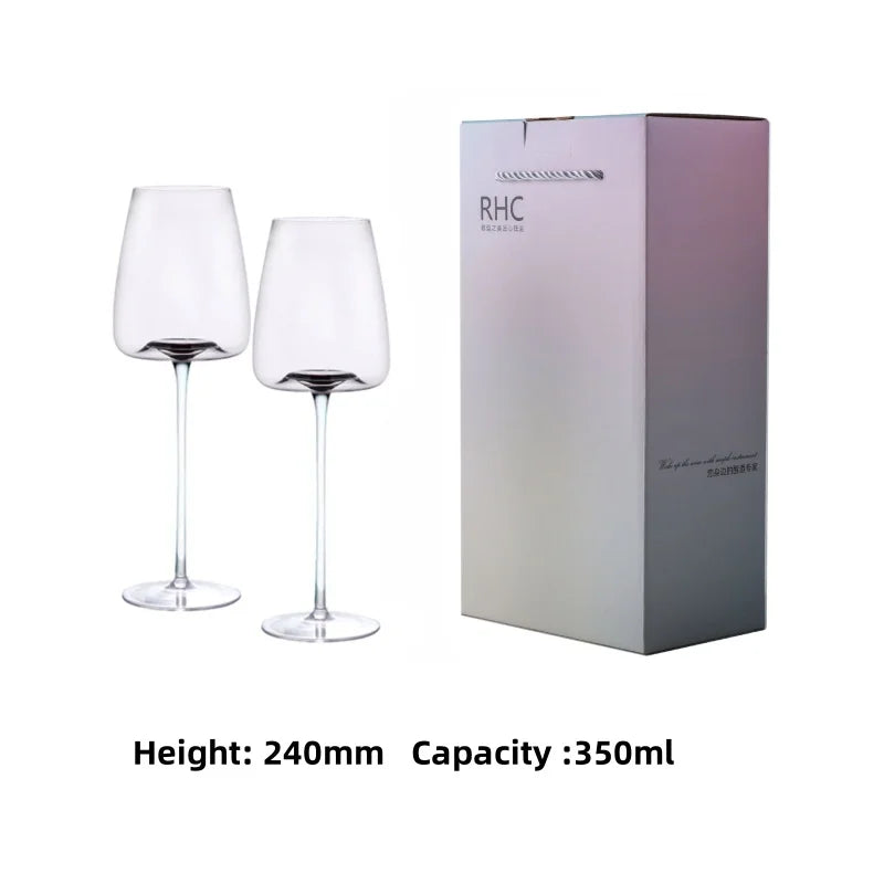 Upscale Banquet Party Wine Glass Burgundy Bordeaux Style Extremely Thin Masterly Craft Perfect Flawless Classics Goble