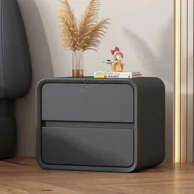 Creative Bedside Table Free Installation Modern Style Solid Wood Bedroom Nightstands Storage Cabinet Hotel End Table