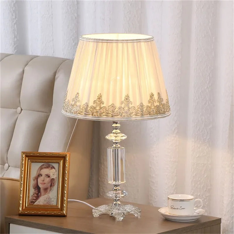 Luxury Crystal Table Lamp  Fashion Modern Living Room Bedroom Study Villa Hotel Home Decoration Lightled lamp led lamp