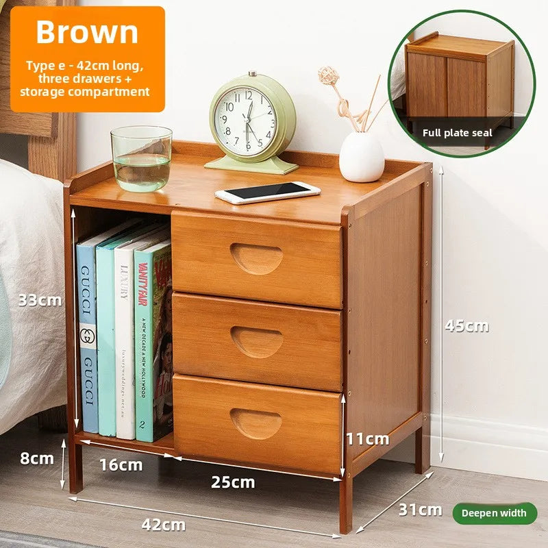 Bedside table simple solid wood small cabinet storage cabinet bedroom bedside simple Nordic European modern mini