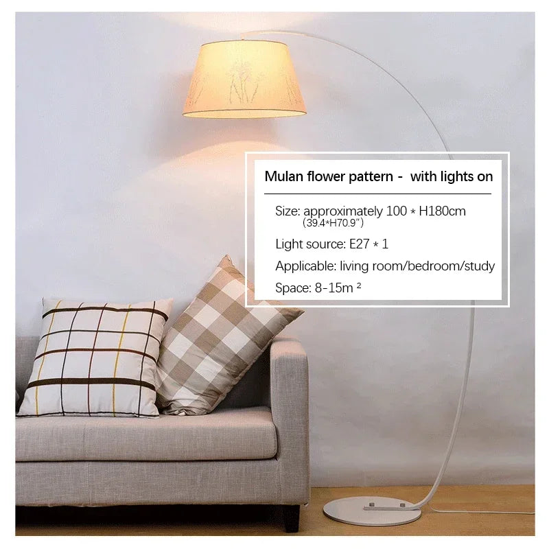 OULALA Nordic  Fishing Floor Lamp Modern Family Beside The Sofa LED Decorative Standing Light