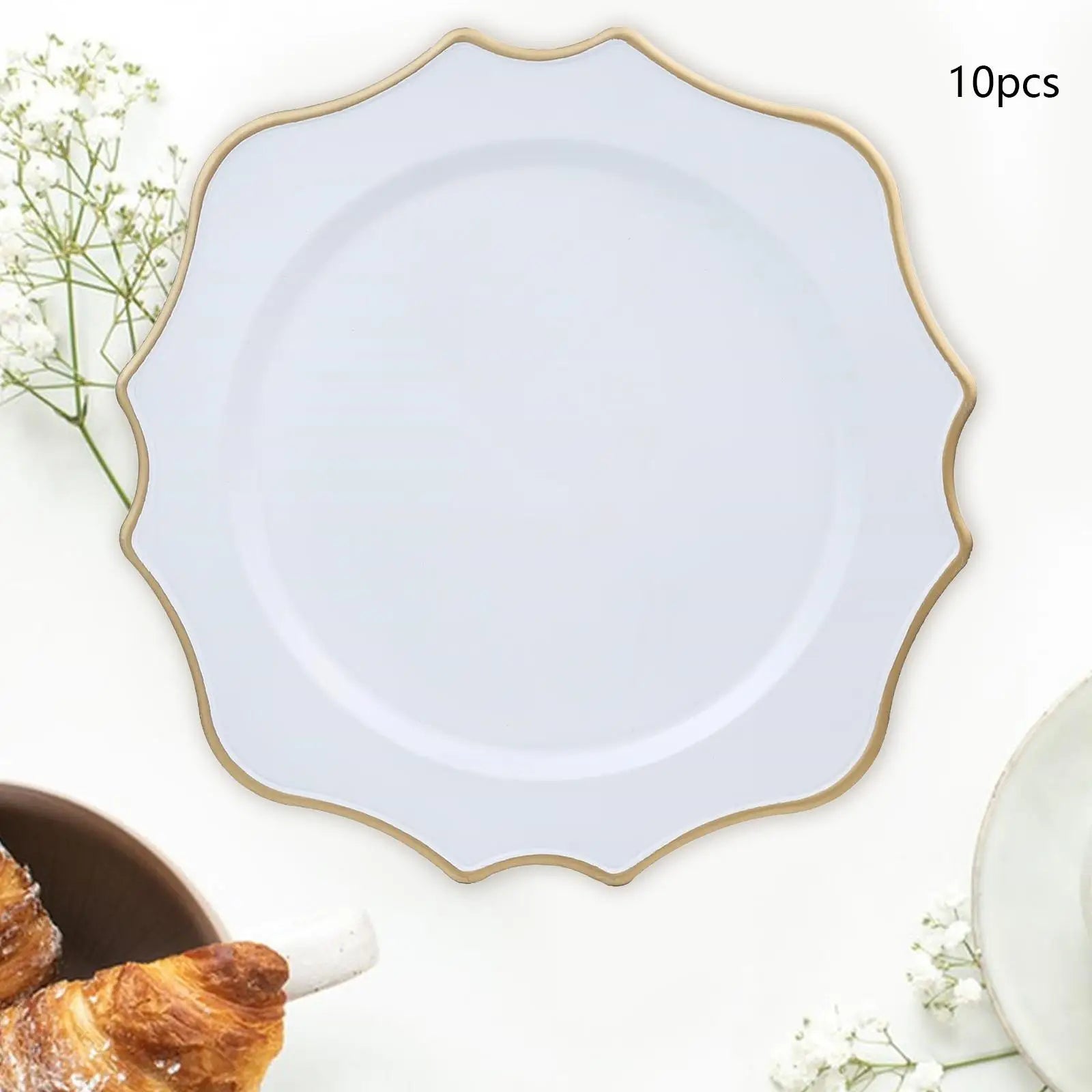 Charger Plates Tableware Set – Decorative Serving Plates (10-Pack)