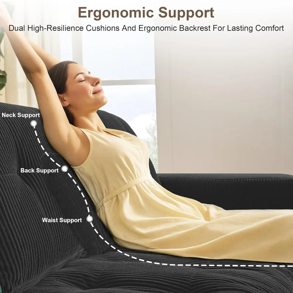 105 Inch Cloud Sectional Couch Modern Modular Sectional Sofa with Deep Seat - L Shaped Comfy 3 Seater Sectional Couches