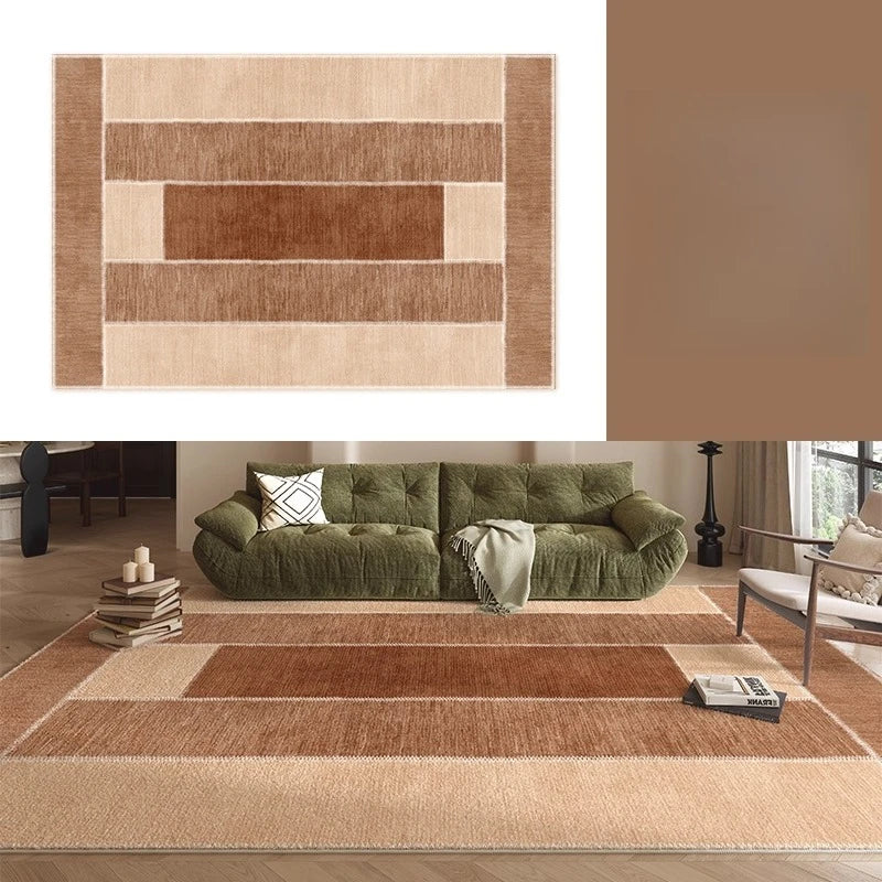 Retro Style Lounge Floor Mat Fluffy Soft Bedroom Decor Washable Carpet Light Luxury Carpets for Living Room Home Thick Plush Rug