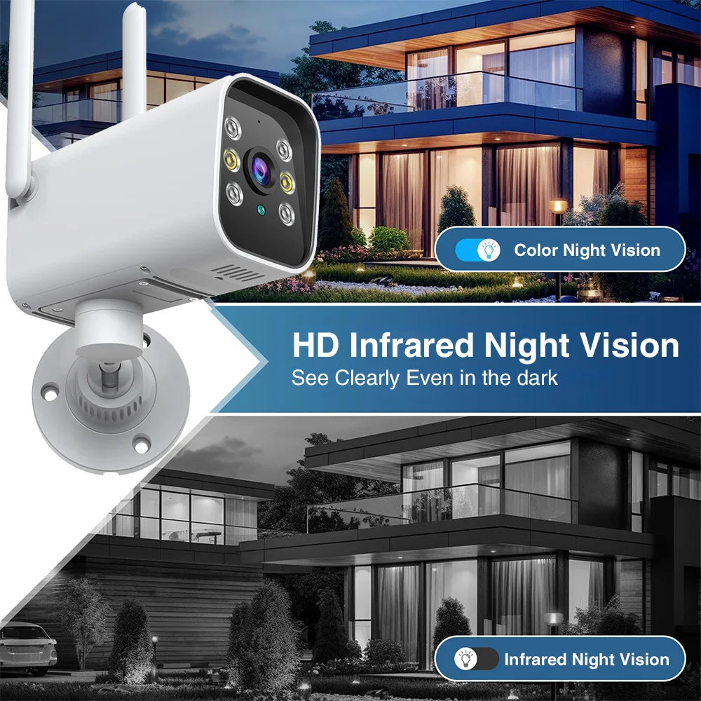 Outdoor WiFi Security Camera – 1080P IP CCTV with Auto Tracking