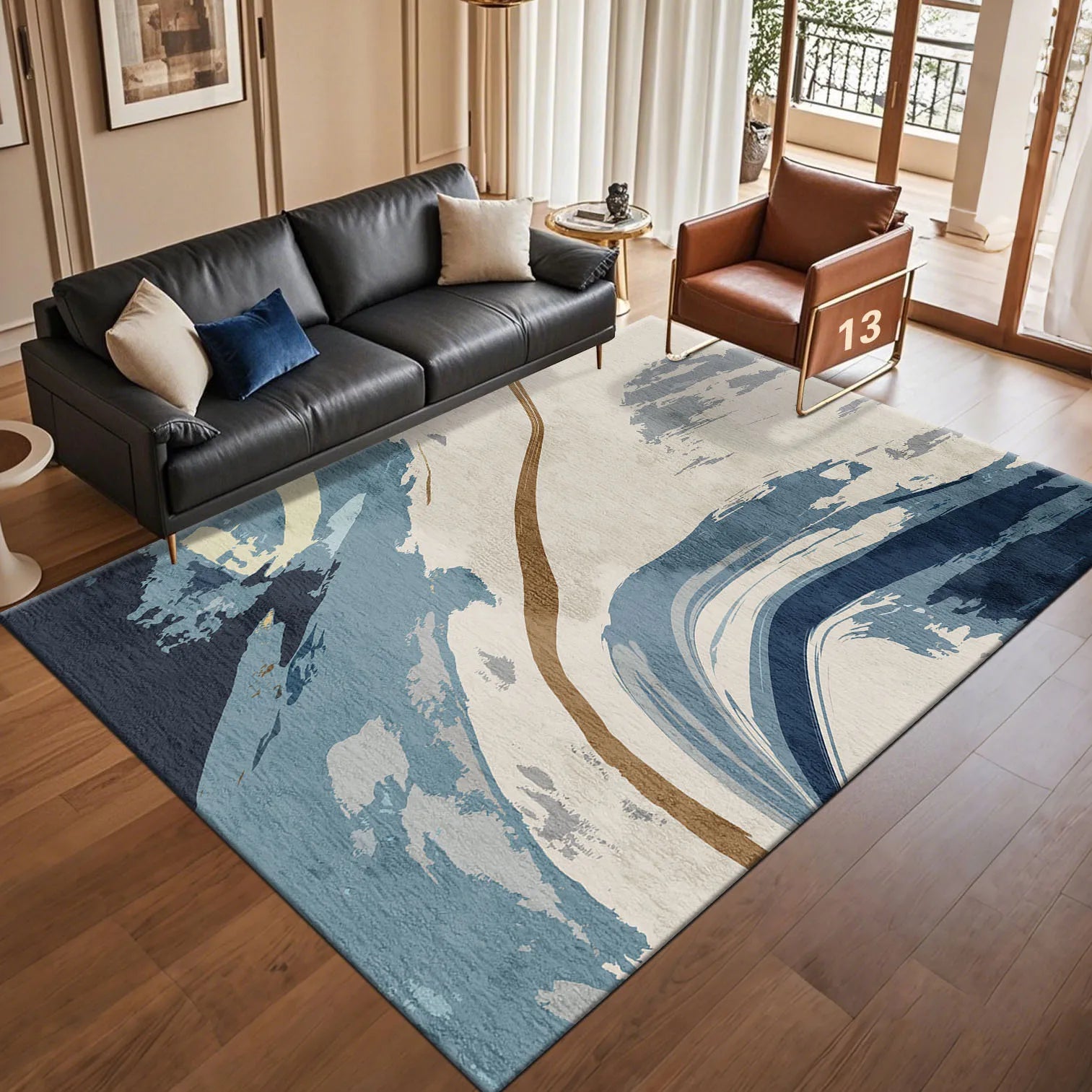 Modern Light Luxury Abstract Carpet for Living Room Coffee Tables Sofa Rugs Bedroom Soft Floor Mat