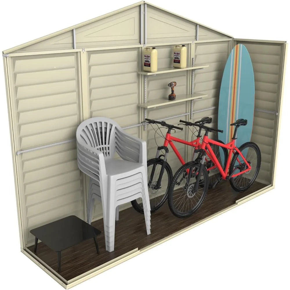 Vinyl Garden Storage Shed – 10.5 ft × 3 ft Outdoor Shed