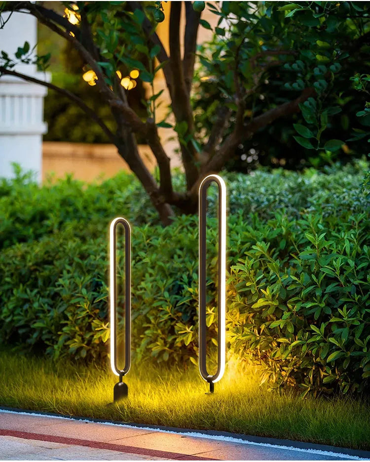 Outdoor LED Lawn Lamp AC110V 220V Waterproof Minimalist Round Street Light For Courtyard Villa Landscape Path Garden Lighting