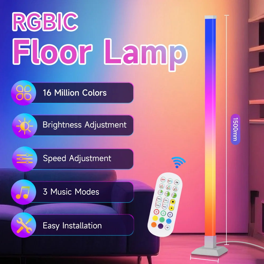 Modern Led Floor Lamp Living Room Dimmable Stand Floor Light Bedroom Led Bedside lamp Reading Lighting For Study Room Decoration