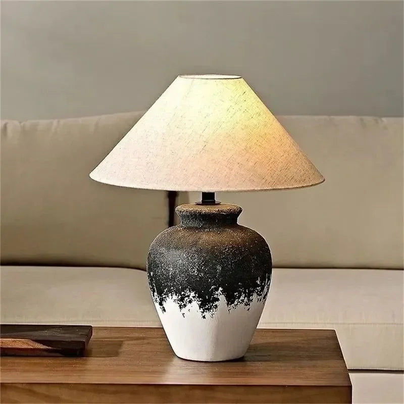 CEDRIC Contemporary Ceramic Table Lamp American Retro Creativity Living Room  Study Villa Hotel Homestay Desk Light