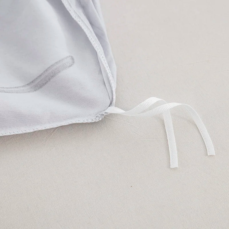 Grey Feather Duvet Cover Full Queen Bird Plume Boho Bedding Set Luxury Soft Reversible White Comforter Cover for Kids Girls Teen