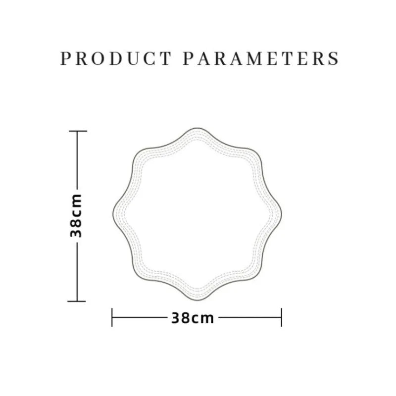 Round Flower-Shaped Faux Leather Placemats – Embossed Table Mats (1 / 6 / 10 Pack)