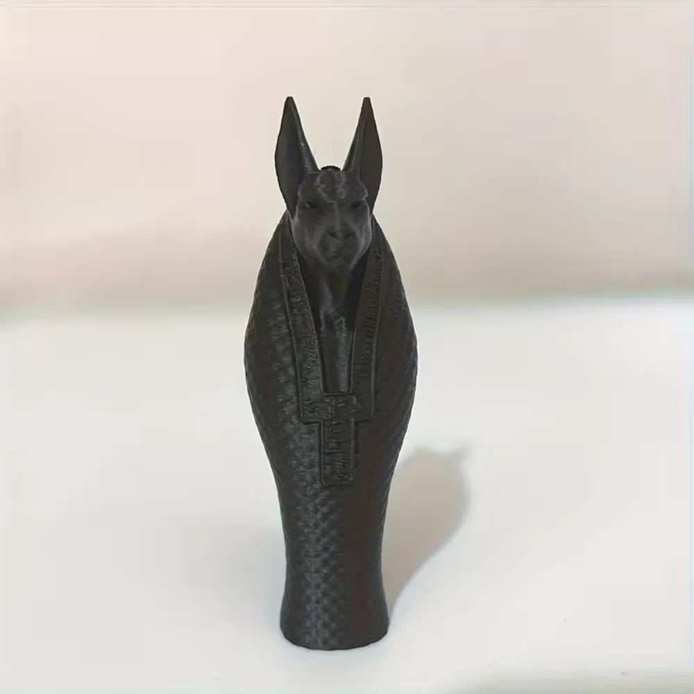 Egyptian God Anubis Statue, 3D Printed Ancient Egyptian Mysterious Guardian God Sculpture, Pet Enthusiast Dog Decoration Statue