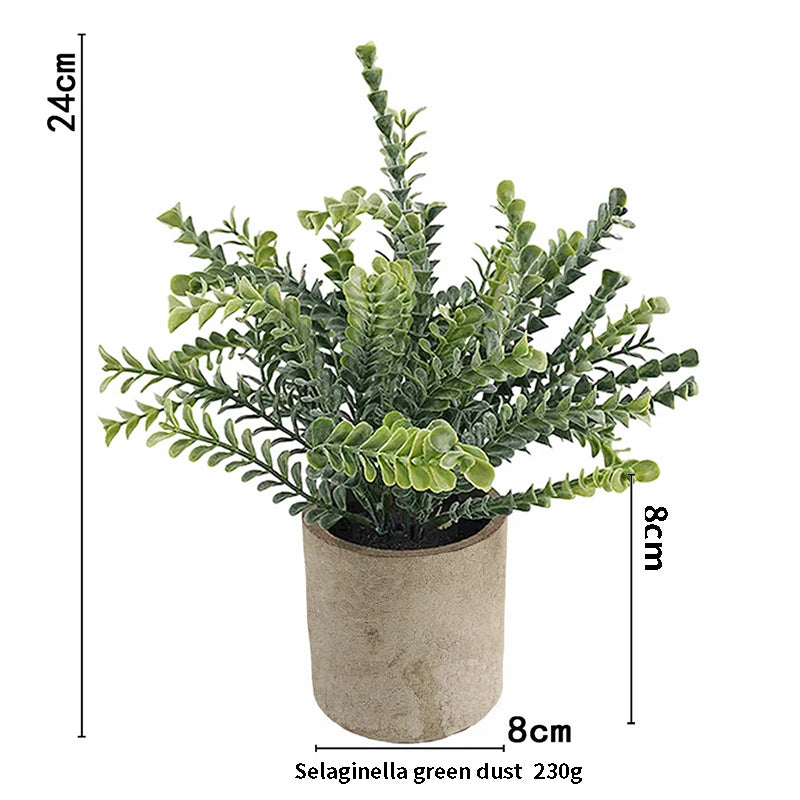 Artificial Plant Potted Eucalyptus Plant Small Fake Flower Bonsai With Pot Mini Plant Desktop Office Home Restaurant Decoration