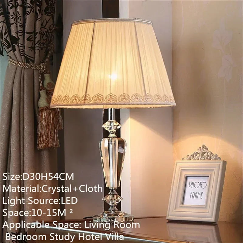 Luxury Crystal Table Lamp  Fashion Modern Living Room Bedroom Study Villa Hotel Home Decoration Lightled lamp led lamp