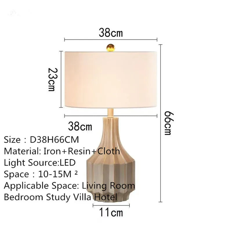 Contemporary Luxury Table Lamp LED Personality Creativity Living Room Bedroom Study Villa Hotel Bedside Household Desk Light