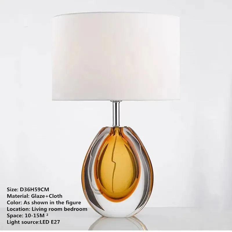 Nordic Modern Glaze Table Lamp Fashionable Art  Iiving Room Bedroom  Hotel LED Personality Originality Desk Light