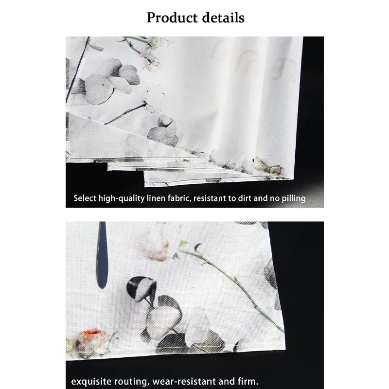 4pcs Spring Summer Placemats Spring Floral Watercolor Multicolor Placemats Decorative Linen Fabric Table Mat Dining Table Decor