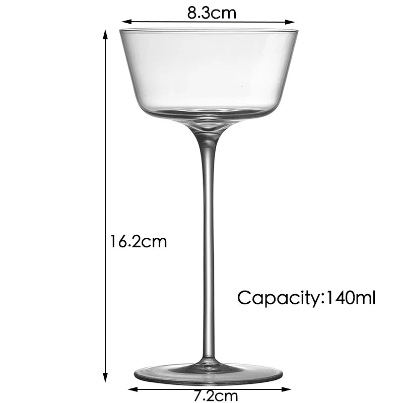 4PCS Goblet Cocktail Glass Set – Martini, Wine & Tasting Glasses Set of 4