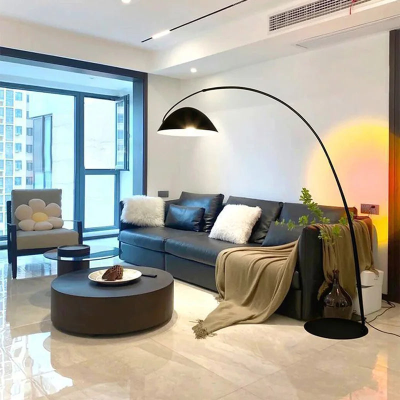 Marble Base LED Floor Lamp Modern Minimalist Floors Lamps Bedroom Living Room Tricolor Lighting Lamp Room Decoration Accessories