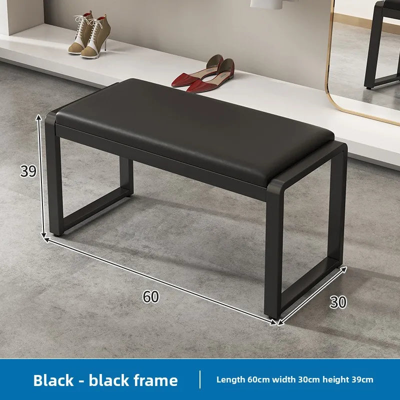 Light Luxury Square Stool Bench – Shoe Changing & Fitting Room Stool