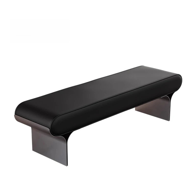 Leather Modern Entryway Bench – Minimalist Upholstered Accent Bench
