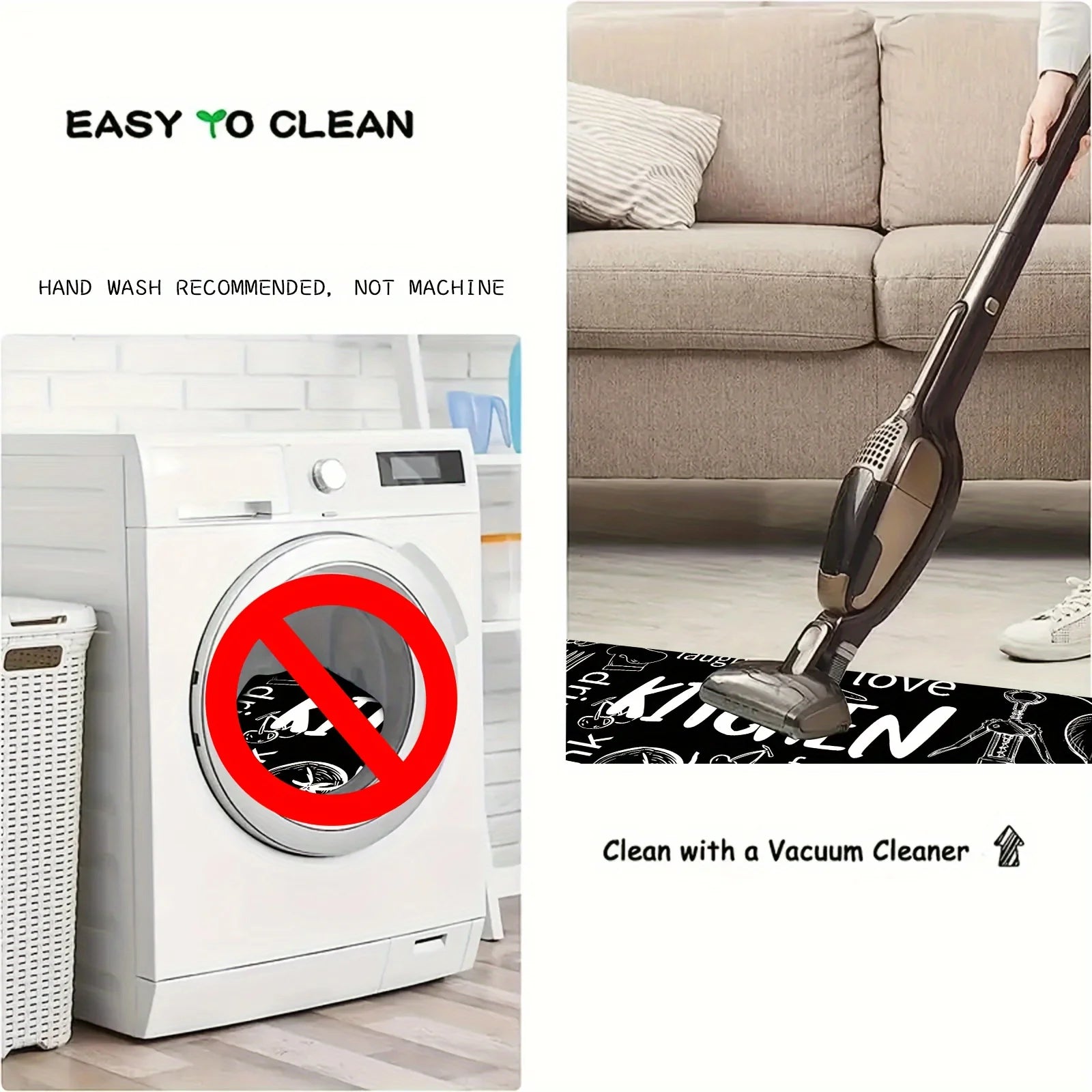 Long strip diatom mud kitchen carpet simple printed non-slip mat bathroom absorbent foot mat door mat