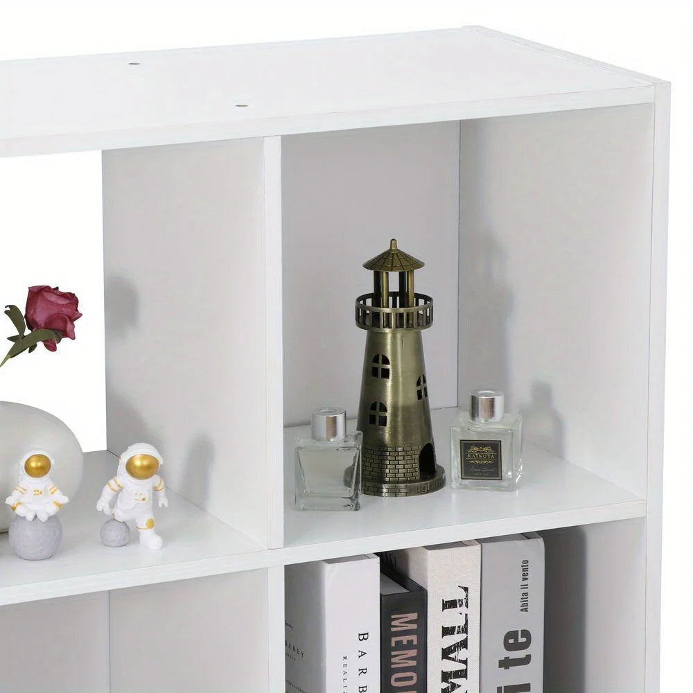 Cube Locker Wooden Bookshelf with White Backing – Modular Storage Organizer