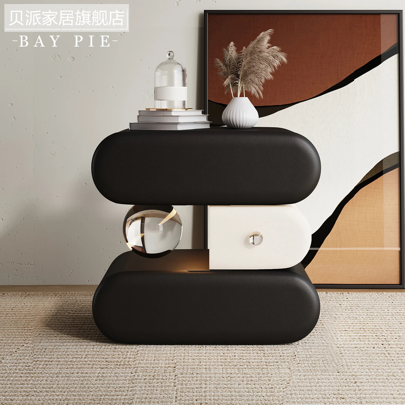 Luxury high-end Bedside tables Cream style solid wood Modern elegant Chest of drawers High end minimalism bedroom furniture