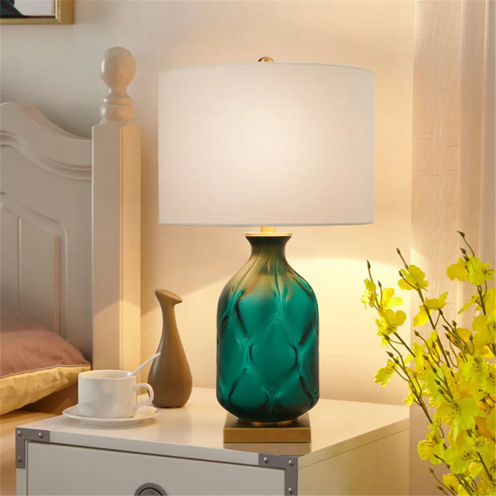 Contemporary Luxury Table Lamp LED American Creativity Living Room Bedroom Study Villa Hotel Bedside Household Desk Light