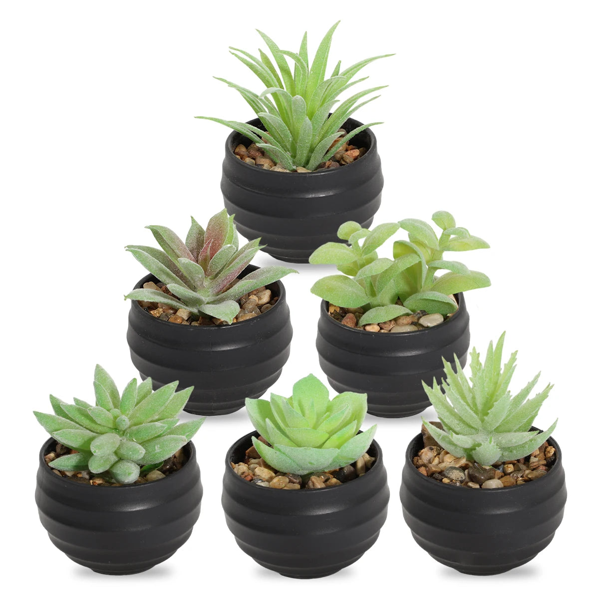 XIYA Artificial Potted Flower Plant – Green Decorative Planter