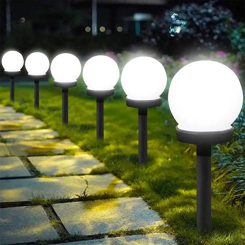 Solar Lights for Outdoor Sphere, Pack of 6 LED Garden Light, Waterproof Lamp, for Patio, Walkways, Yard, Garden Decoration