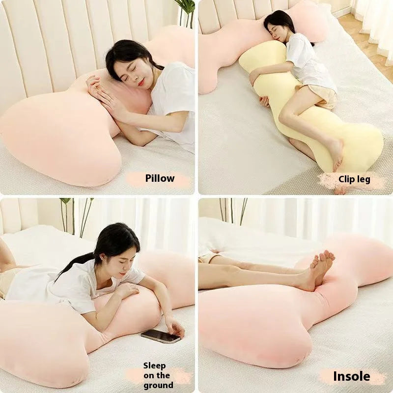 Four Season Universal Detachable and Washable ice Silk Women's Sleeping Leg Clip Long Pillow for Pregnant Women's Side Sleeping