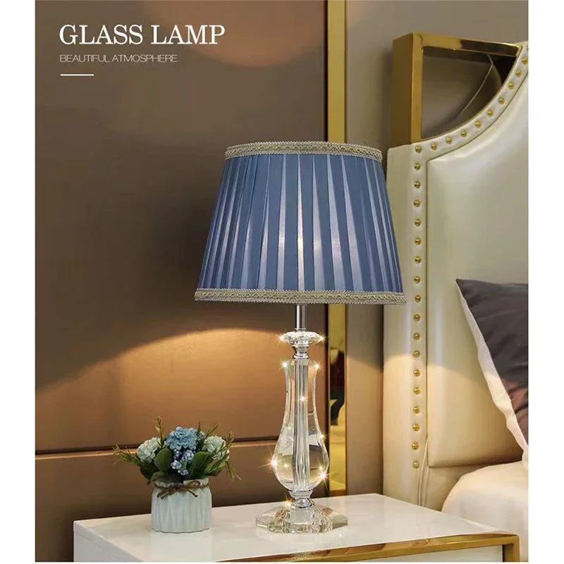 Contemporary Crystal Table Lamp Luxurious Living Room Bedroom Study LED Originality Bedside Desk Light