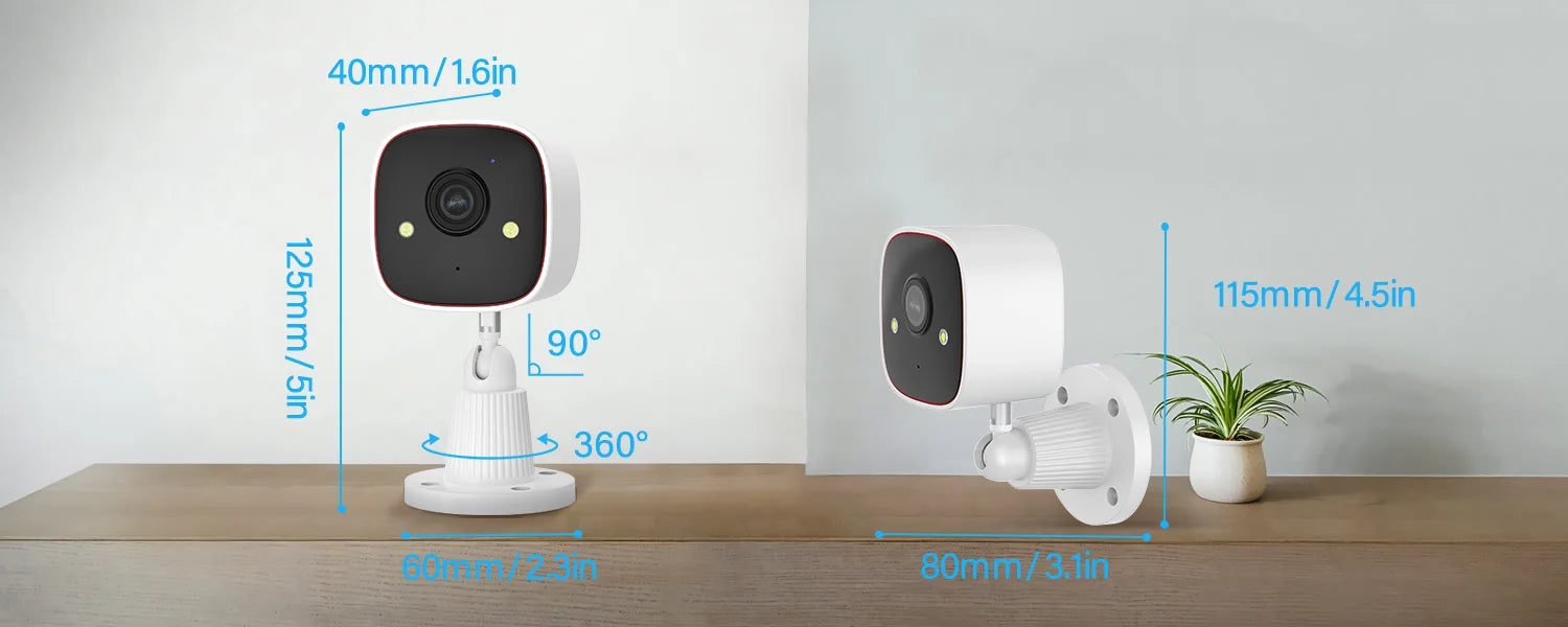 Outdoor Wireless Security Camera 3MP 1296P,Camera with WiFi, Home Security Surveillance, Property Monitoring, Indoor Security