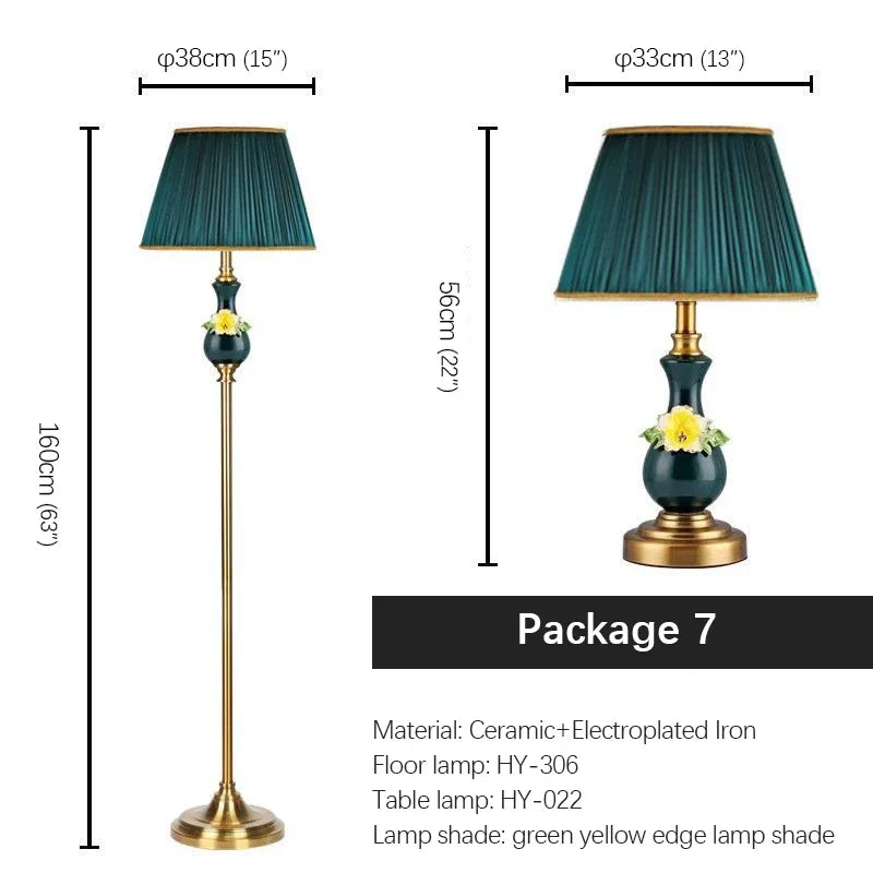 GISELLE Modern Ceramics Floor Lamps Standing LED Creative American Luxury Fashion Table Light For Home Living Room Bedroom