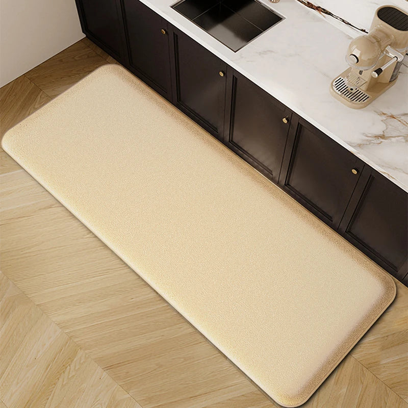 1pc long strip thickened kitchen floor mat flannel non-slip bathroom absorbent mat home door dirt-resistant foot mat