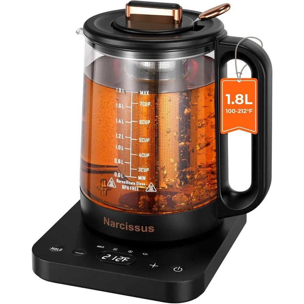 Electric Glass Kettle with Temperature Control – 1.8L